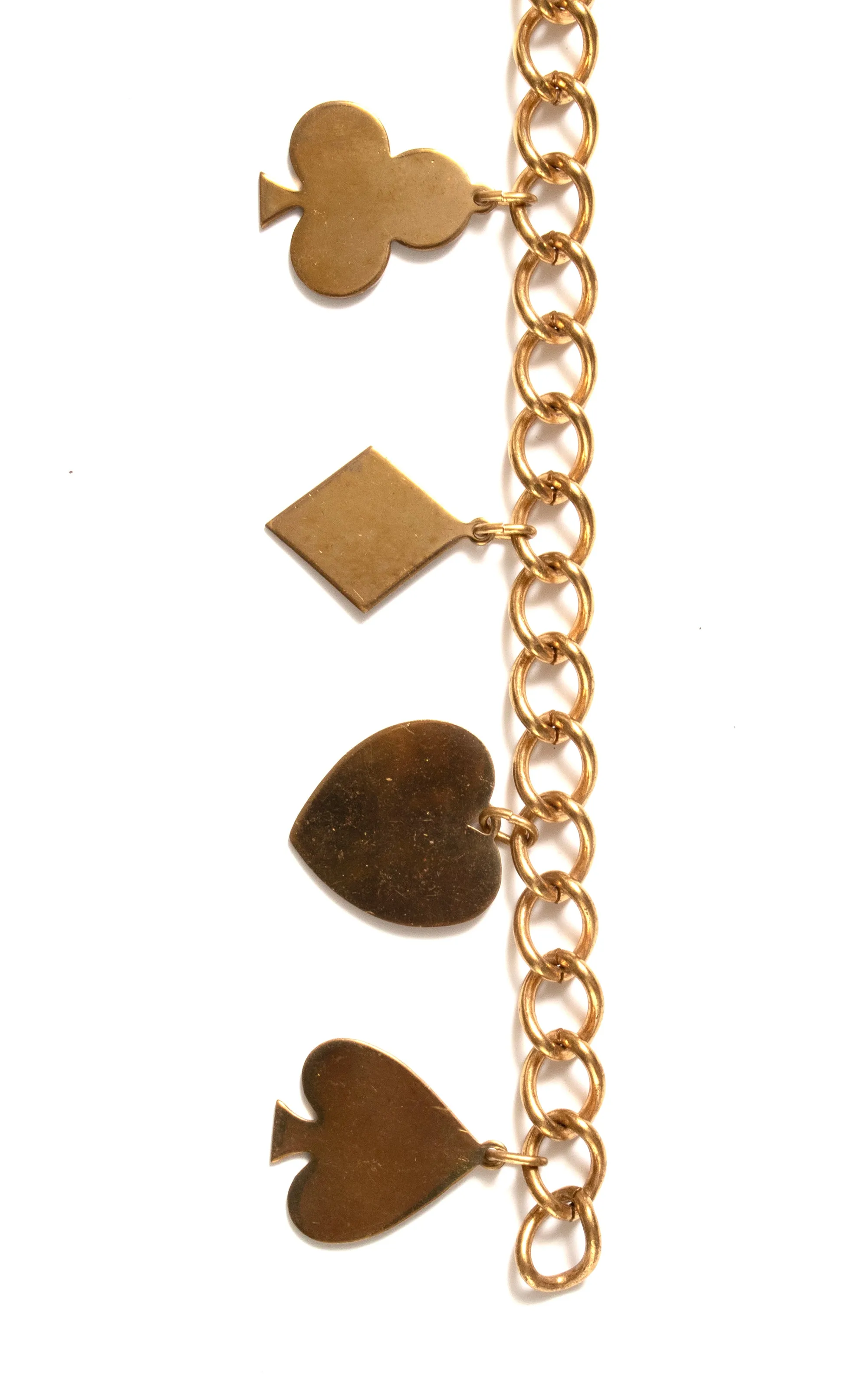 1960s Playing Card Suits Novelty Chain Belt | x-small/small