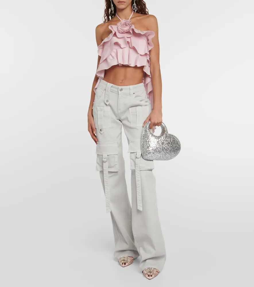 Aquazzura Heart embellished clutch