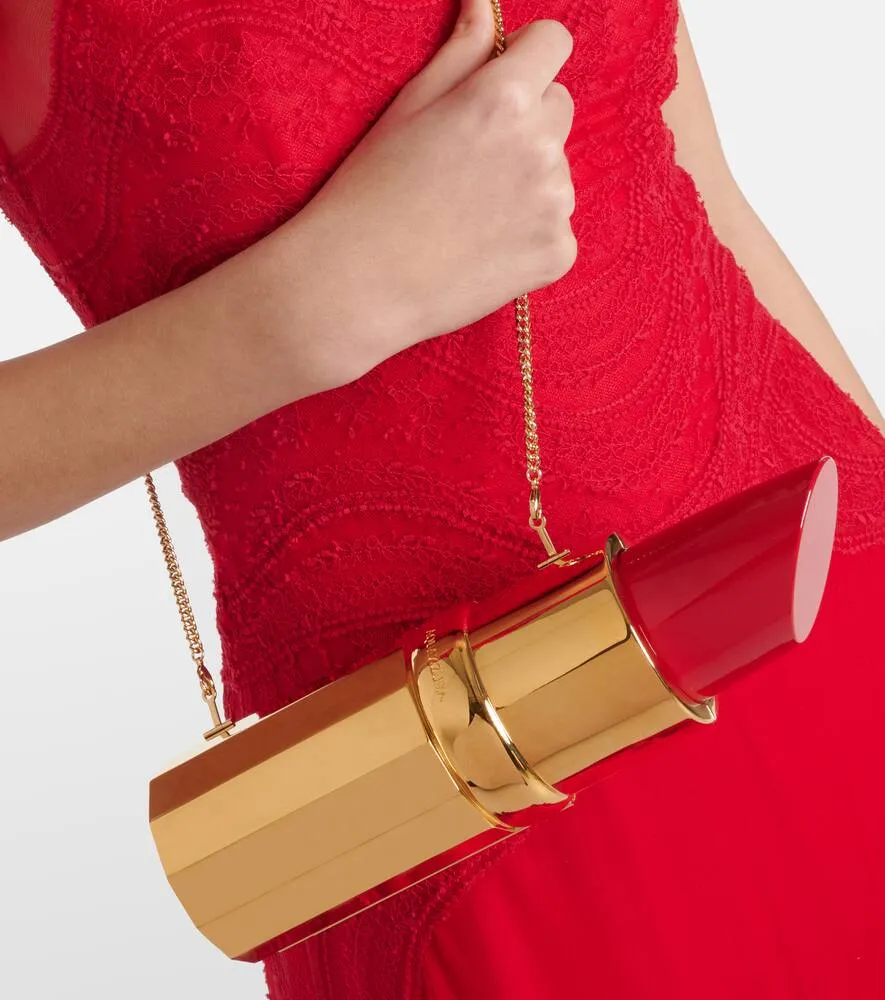 Aquazzura Lipstick clutch