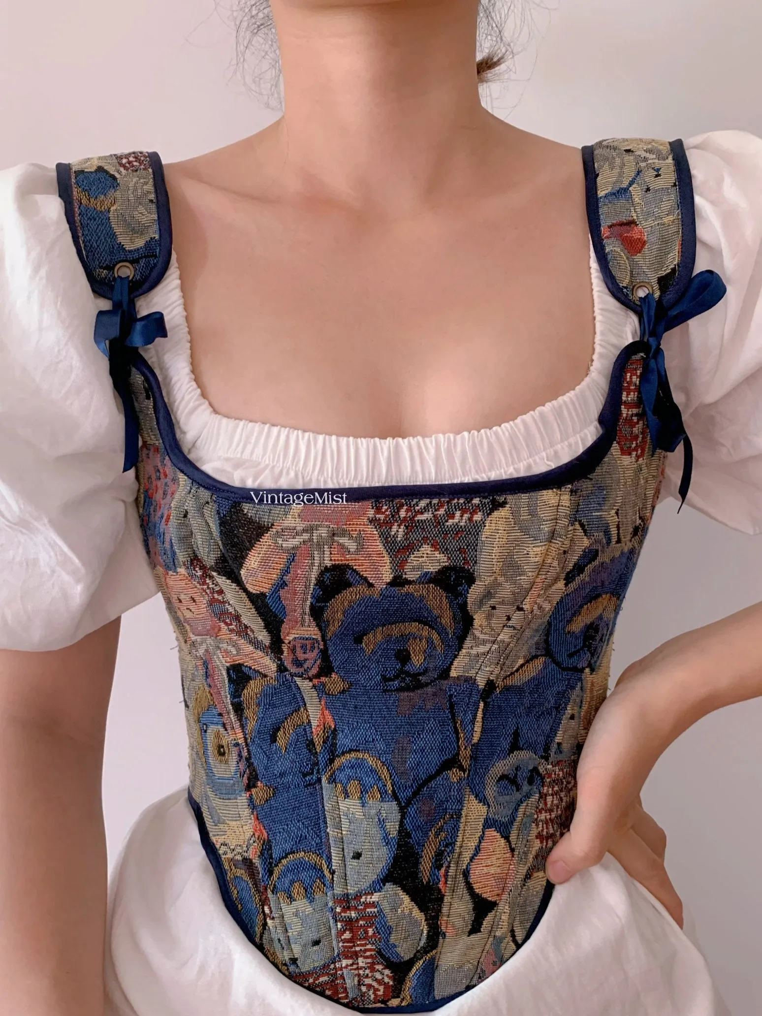 Bear Print Corset Top