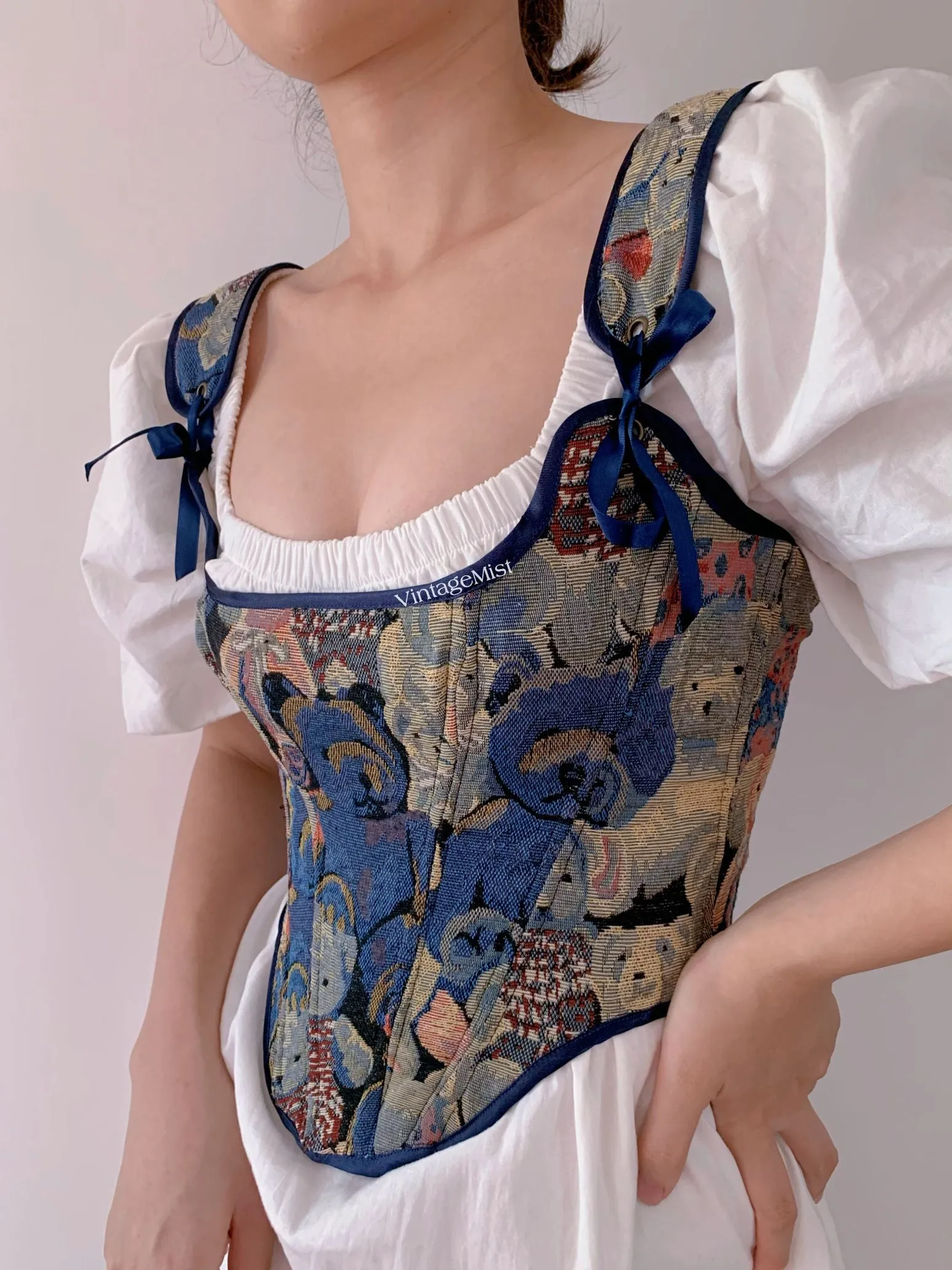 Bear Print Corset Top