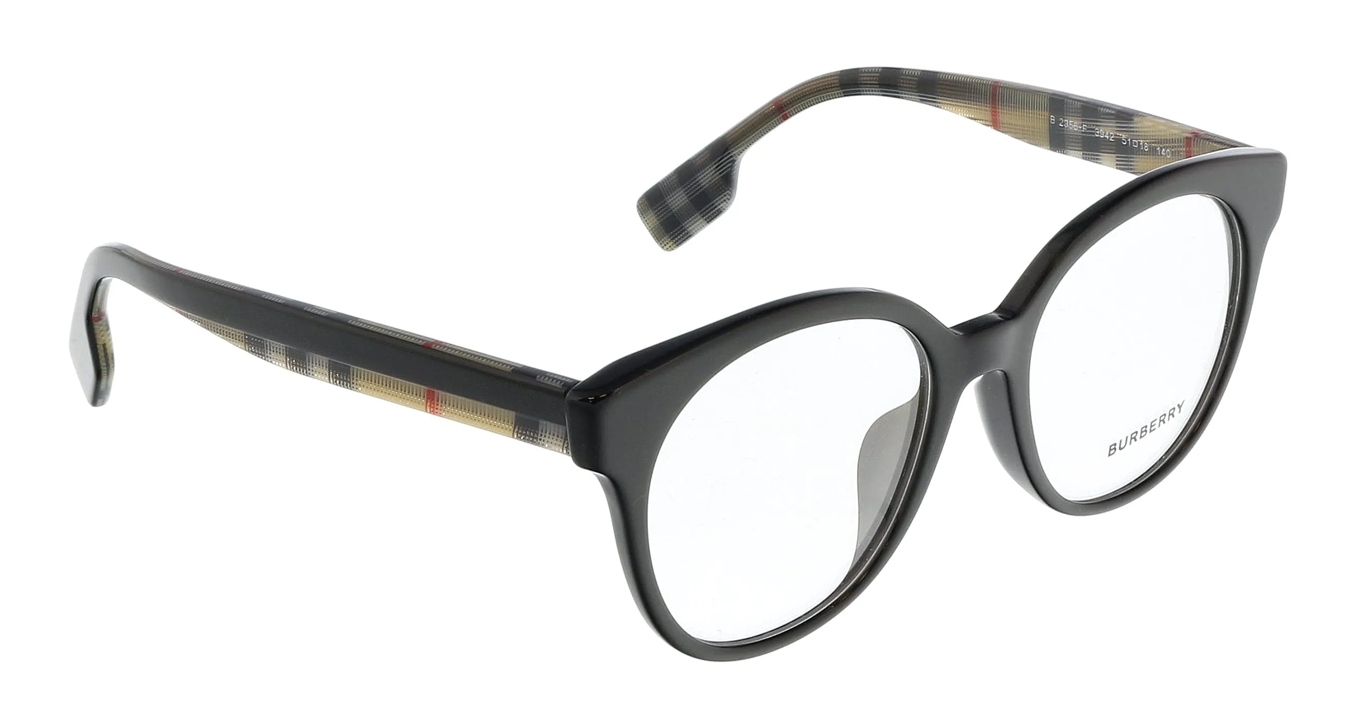Burberry 0BE2356F 3942 Jacqueline Round Full Rim Black Optical Frames