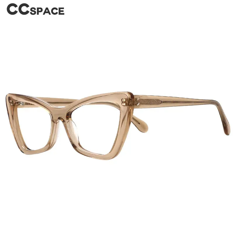 CCspace Women's Full RIm Cat Eye Acetate Hyperopic Reading Glasses R56955