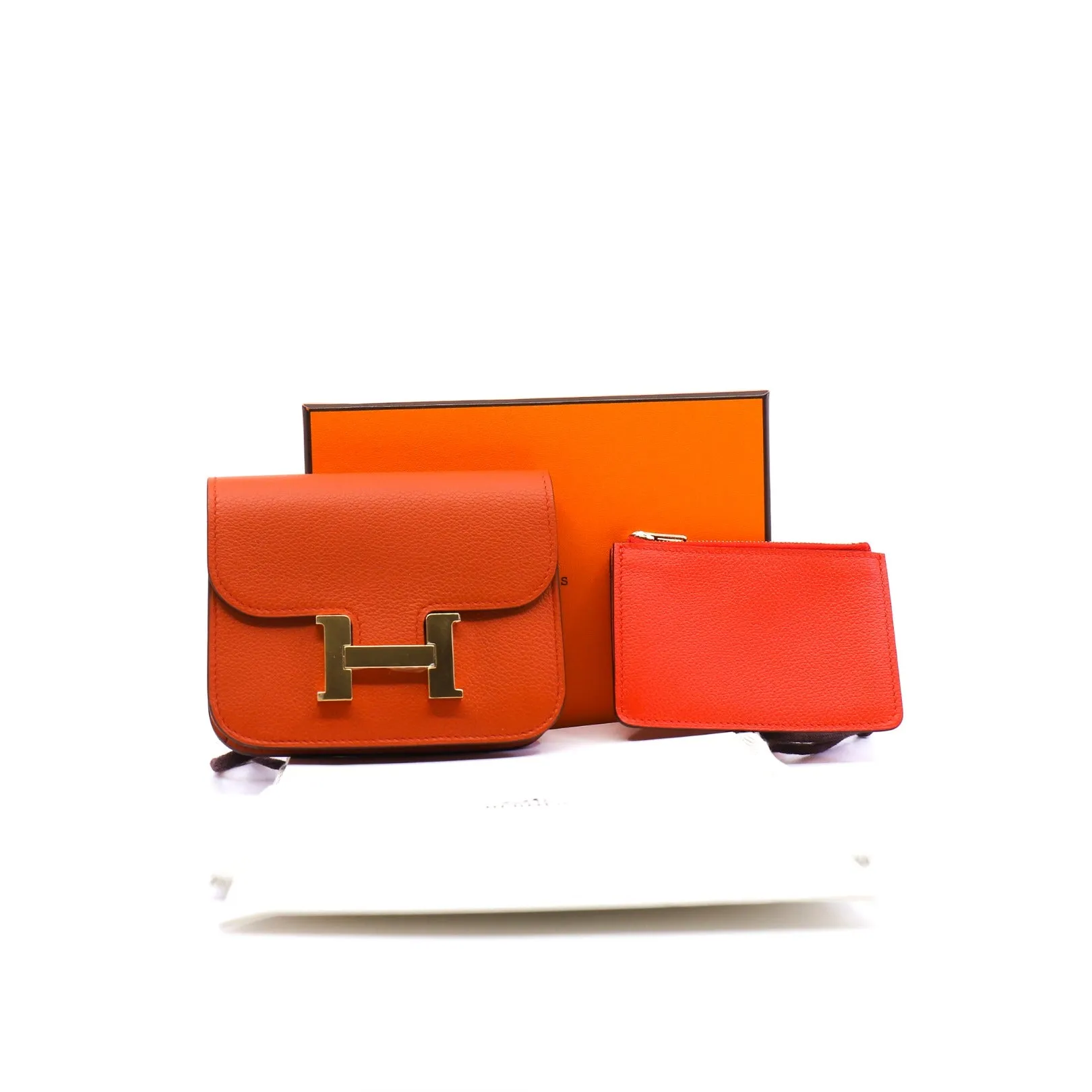 constance slim AG orange capucine inside evercolor ghw  z stamp
