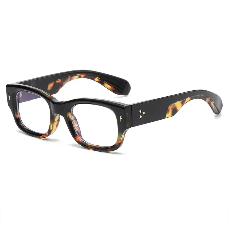 Cubojue Unisex Full Rim Square Plastic Reading Glasses C1