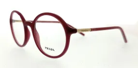 Defective Prada 0PR 09WV 2BM1O1 Bordeaux Round Full Rim Optical Frames