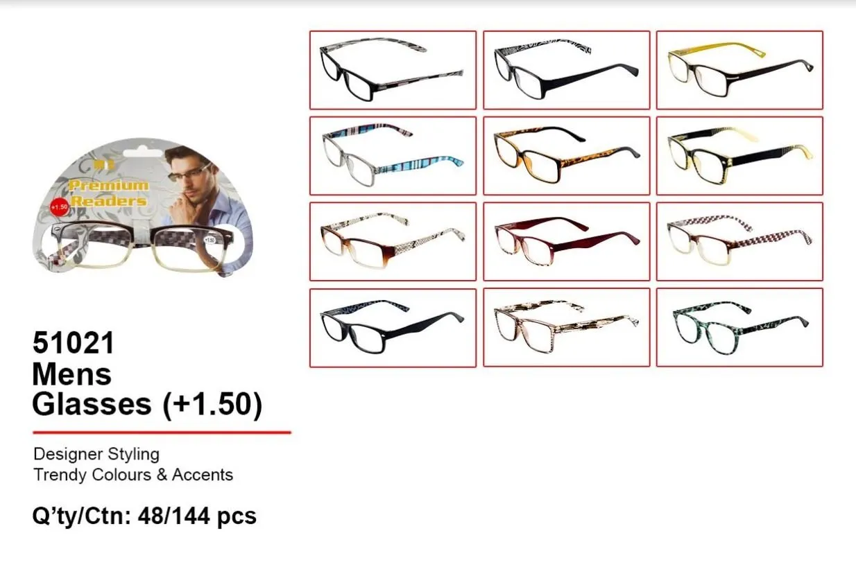 Designer Mens Reading Glasses  1.50