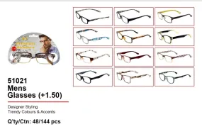 Designer Mens Reading Glasses  1.50