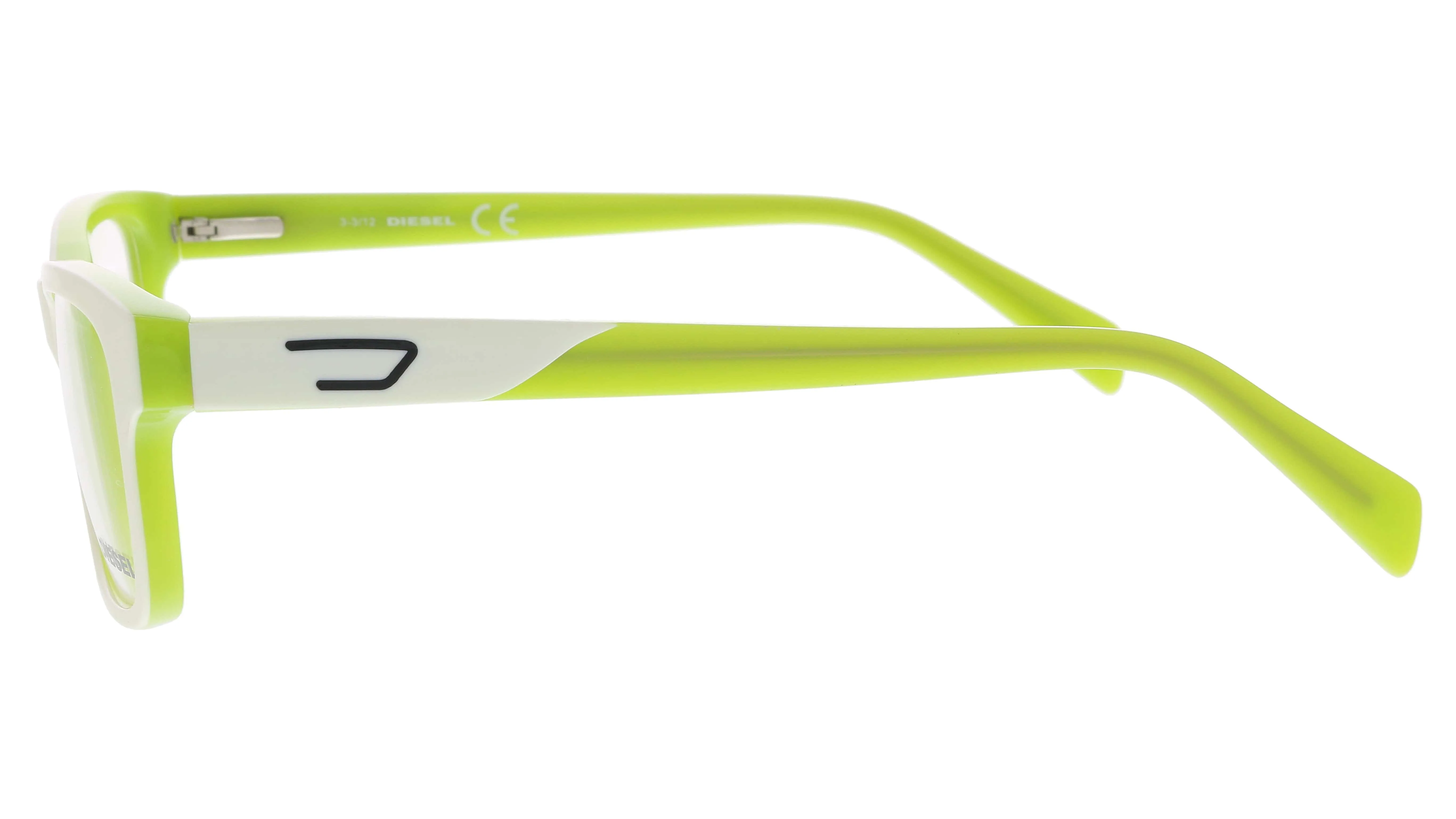 Diesel DL4039 024 White Lime Green Rectangle Optical Frames