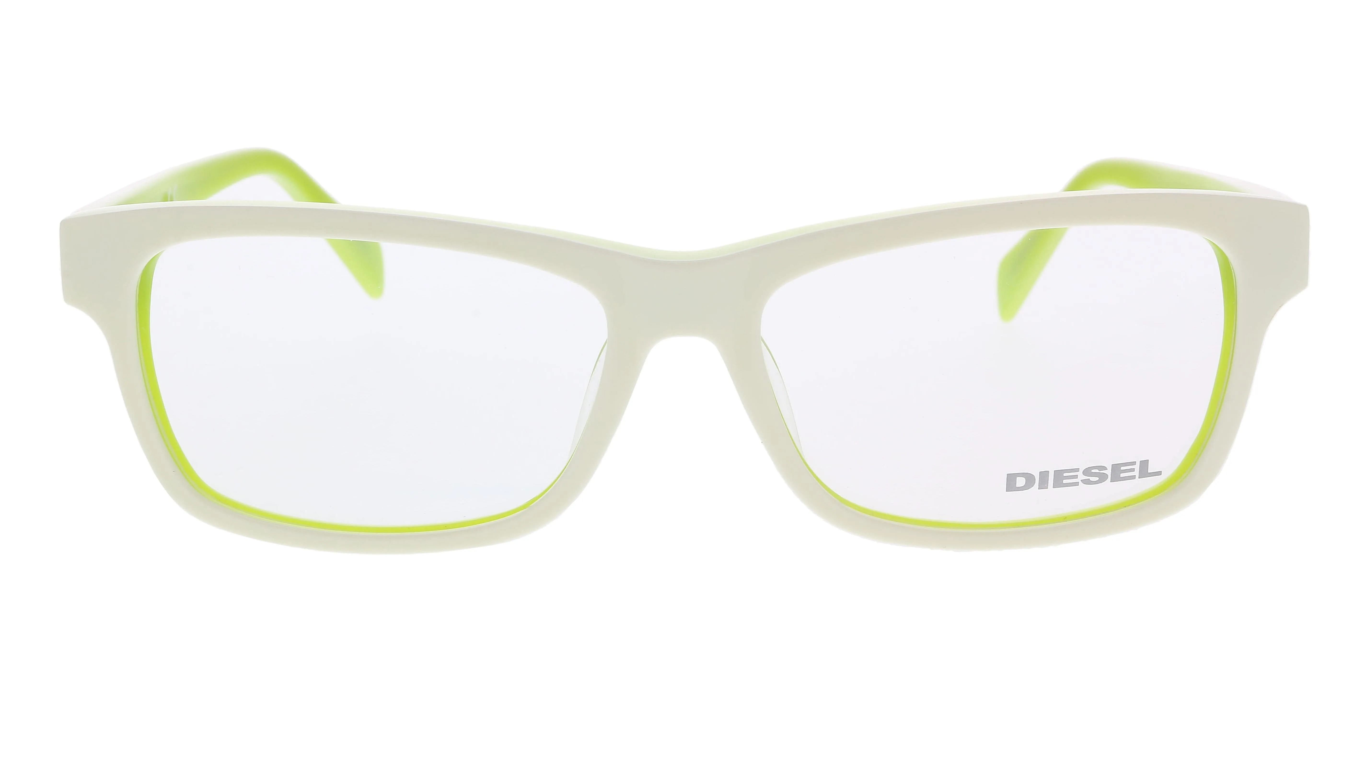 Diesel DL4039 024 White Lime Green Rectangle Optical Frames