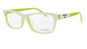 Diesel DL4039 024 White Lime Green Rectangle Optical Frames