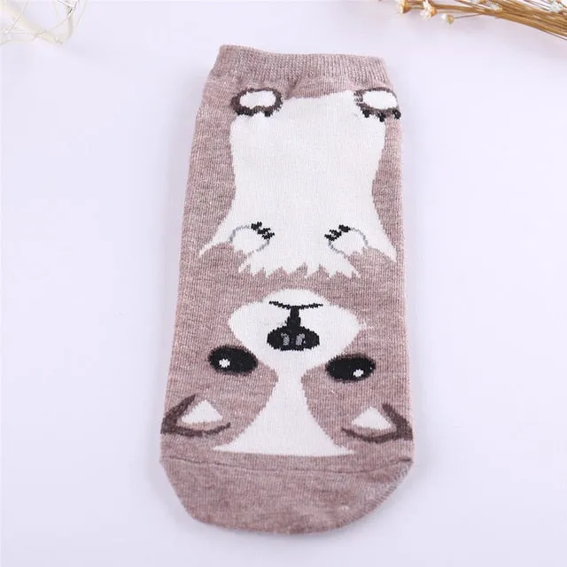 Dog Ankle Socks Women, Animal,  Friend, Pug, Corgi, Rottweiler, Schnauzer, Samoyed Dog, Pet SOX for Elder Children or Adult, unisex sokken