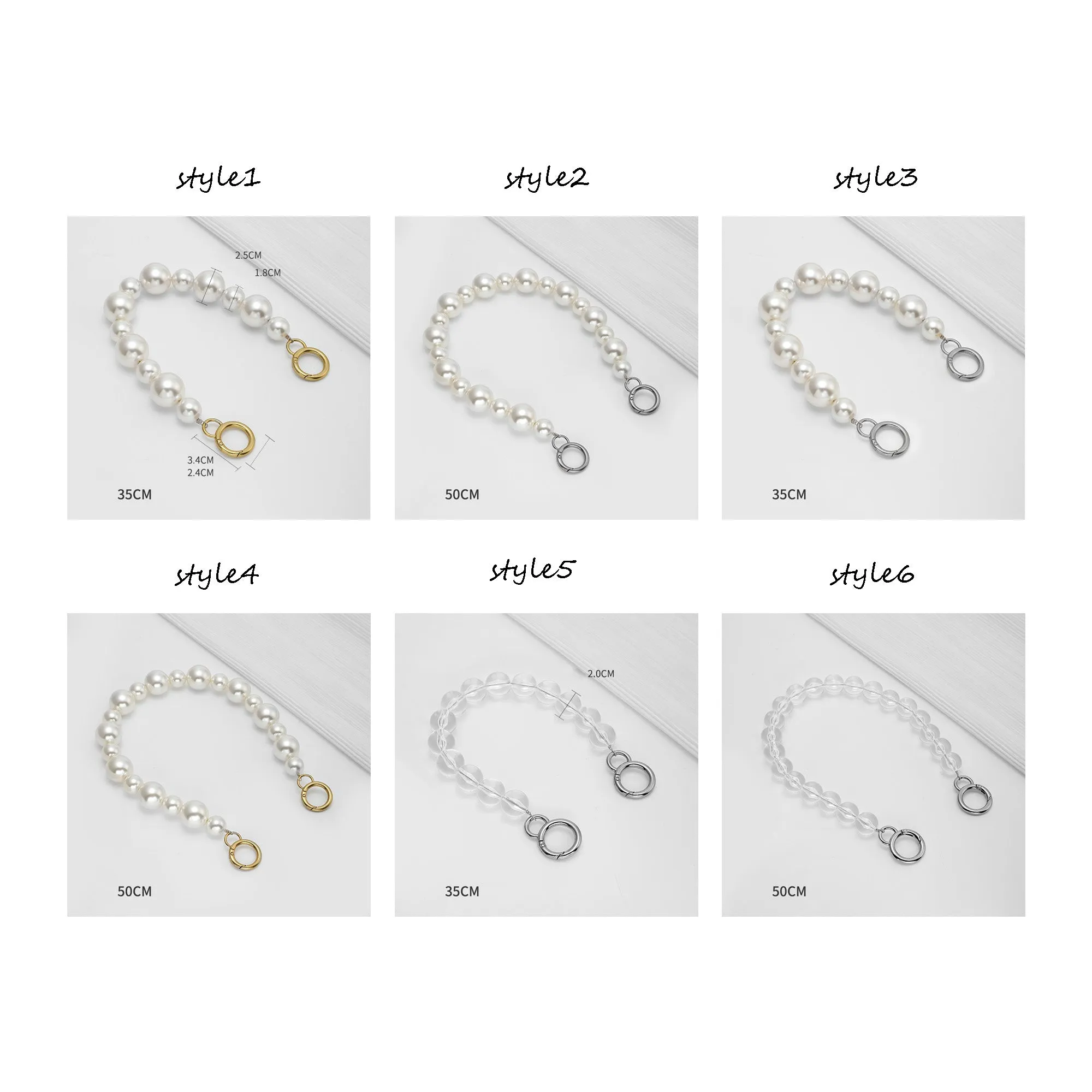 Frog large pearl chain accessory bag underarm handbag DIY decoration bag chain accessories