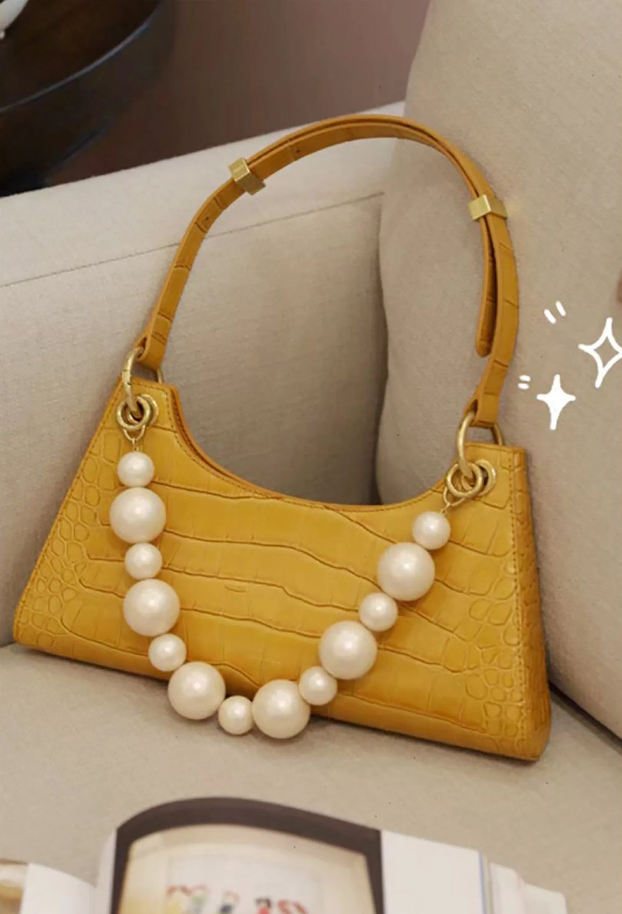 Frog large pearl chain accessory bag underarm handbag DIY decoration bag chain accessories