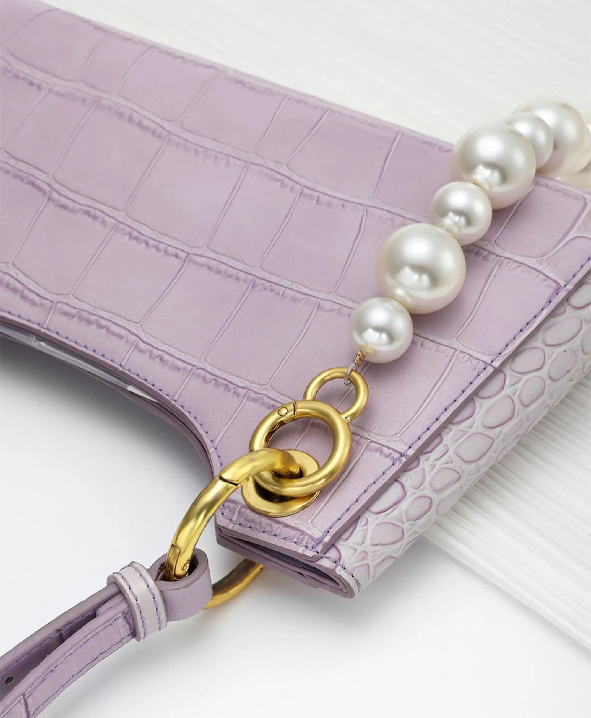 Frog large pearl chain accessory bag underarm handbag DIY decoration bag chain accessories