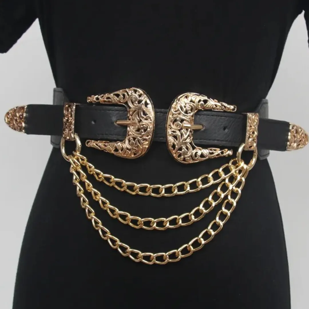 Gold Drip Chain Belt