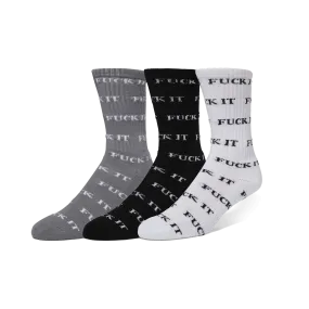 HUF Fuck It 3-Pack Sock