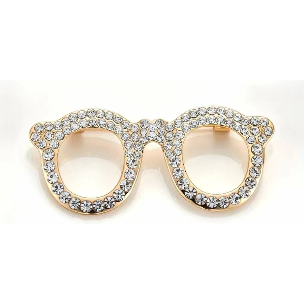 Jewelled Glasses Brooch