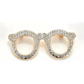 Jewelled Glasses Brooch