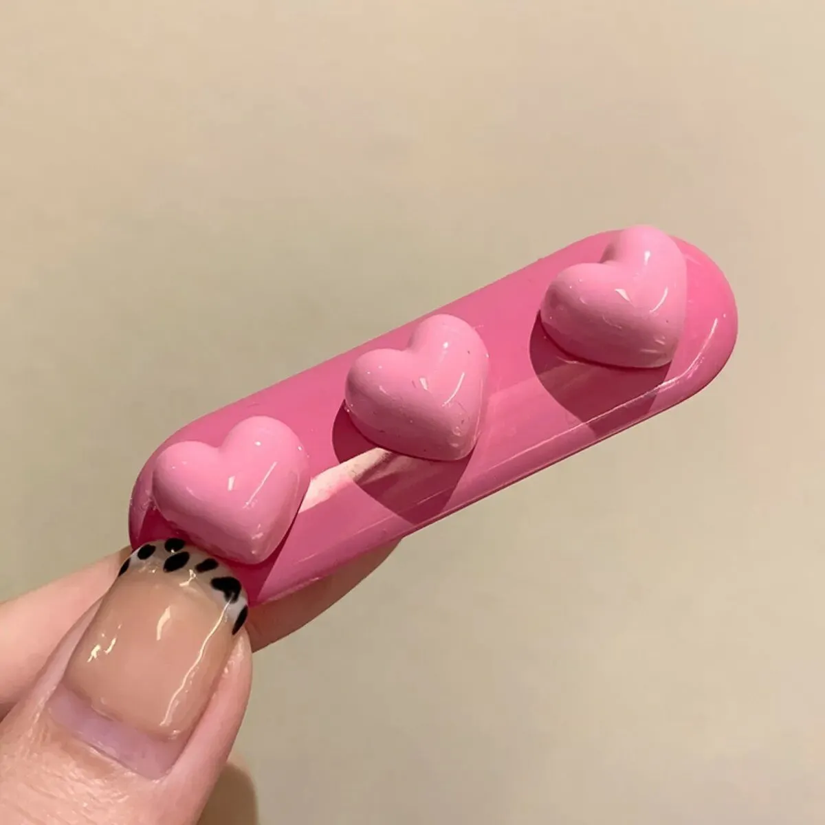 Kawaii Pink Love Heart Hair Clips