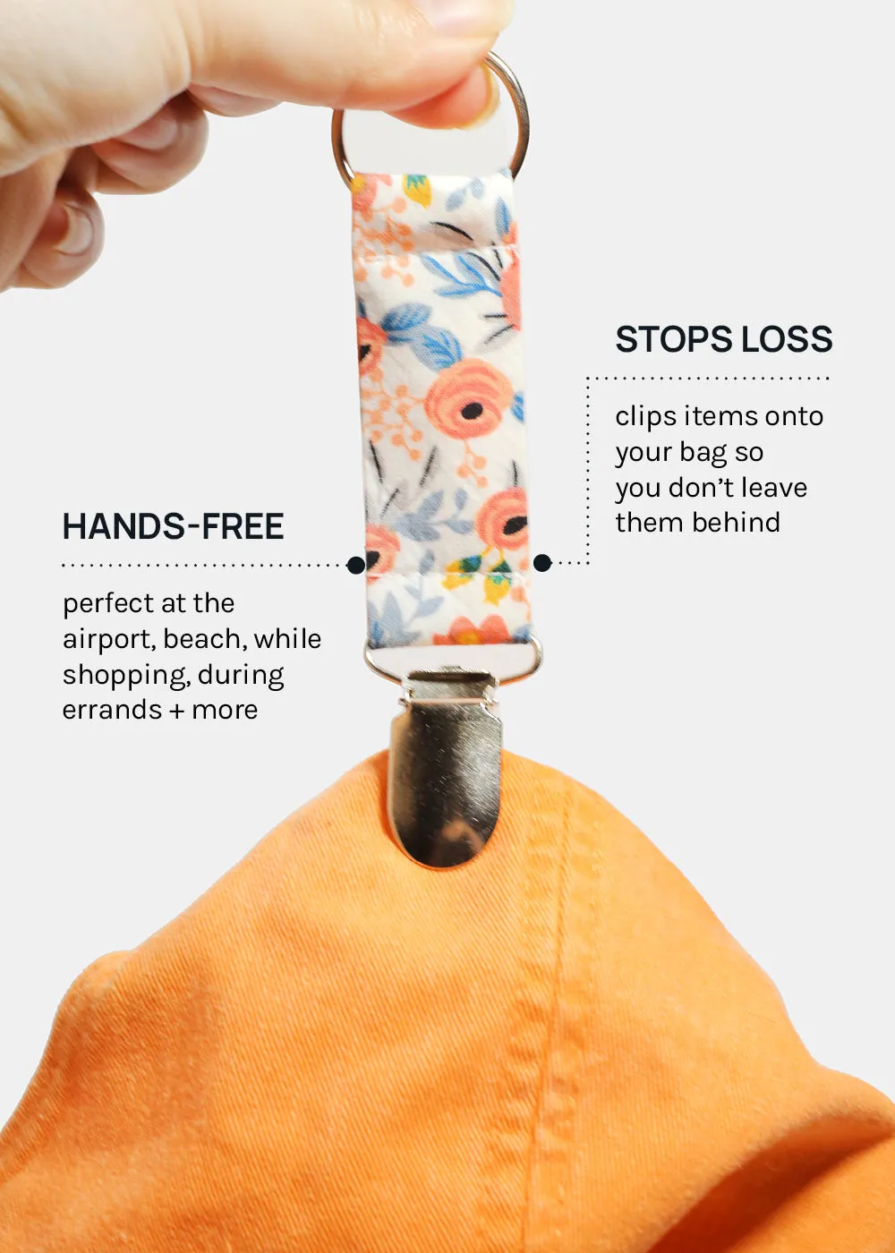 Official Key Items Grosgrain Travel Hat Clips