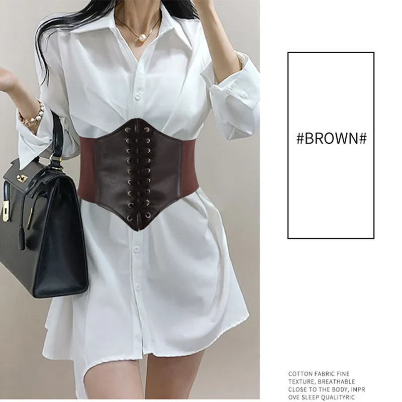 Purpdrank - Corset Belts Pu Leather Slimming Body Belts For Women Elastic Waist Belts Cinto Sobretudo Feminin Ceinture Femme Fajas