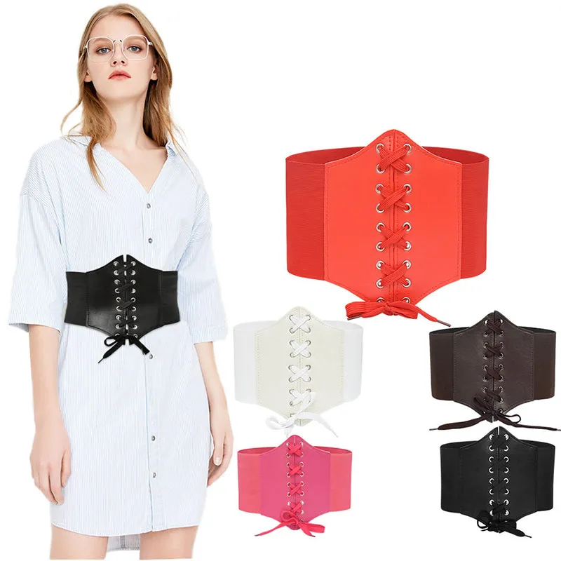 Purpdrank - Corset Belts Pu Leather Slimming Body Belts For Women Elastic Waist Belts Cinto Sobretudo Feminin Ceinture Femme Fajas