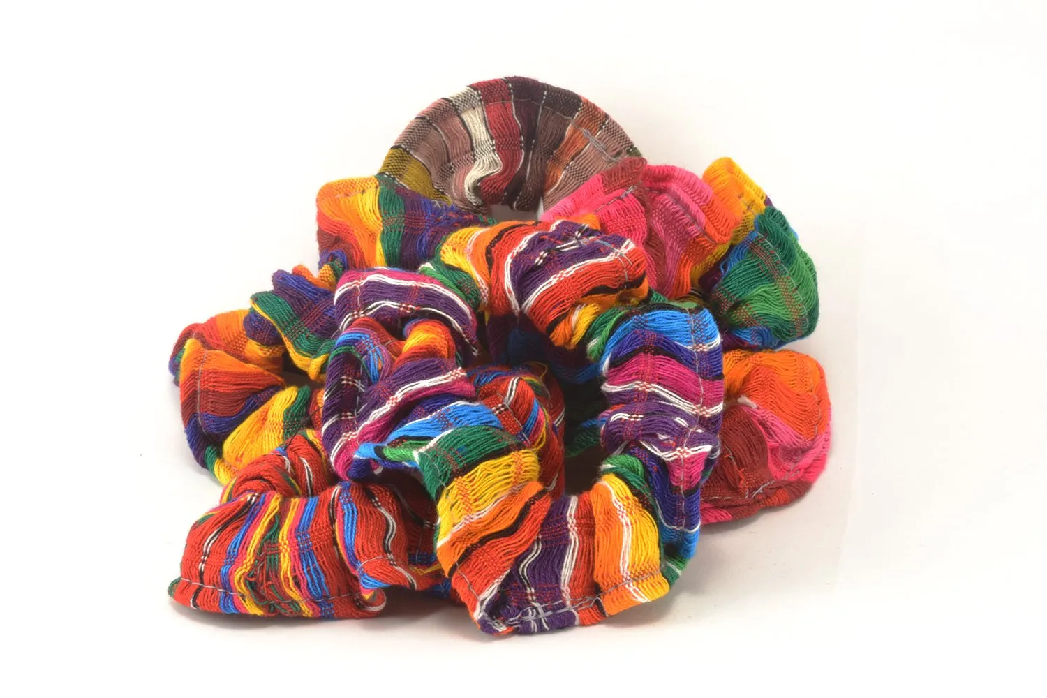 Rainbow Scarf Scrunchies