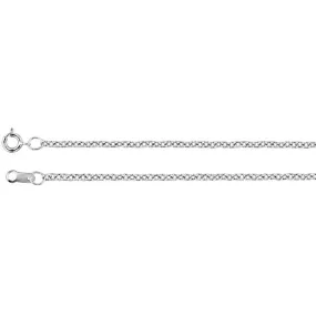 Sterling Silver 1.5mm Solid Cable Chain